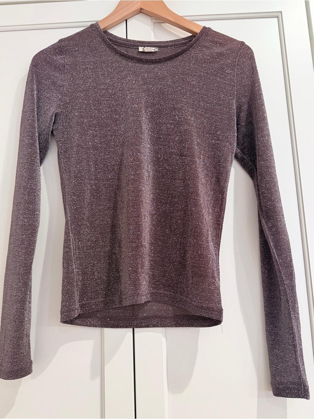 Free People Metallic Plum Sheer top. Excellent Condition, barely worn.